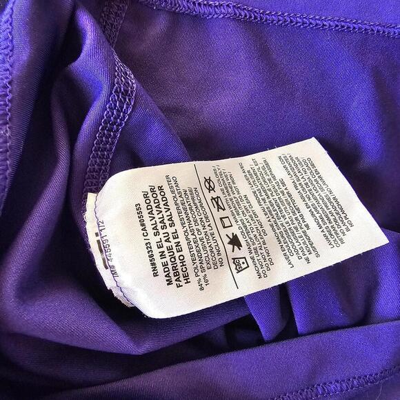 Nike Pro Long Sleeve V-Neck Top - Women's Size S - Purple - Picture 5 of 6